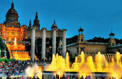 fountains montjuic fountains of montjuic barcelona